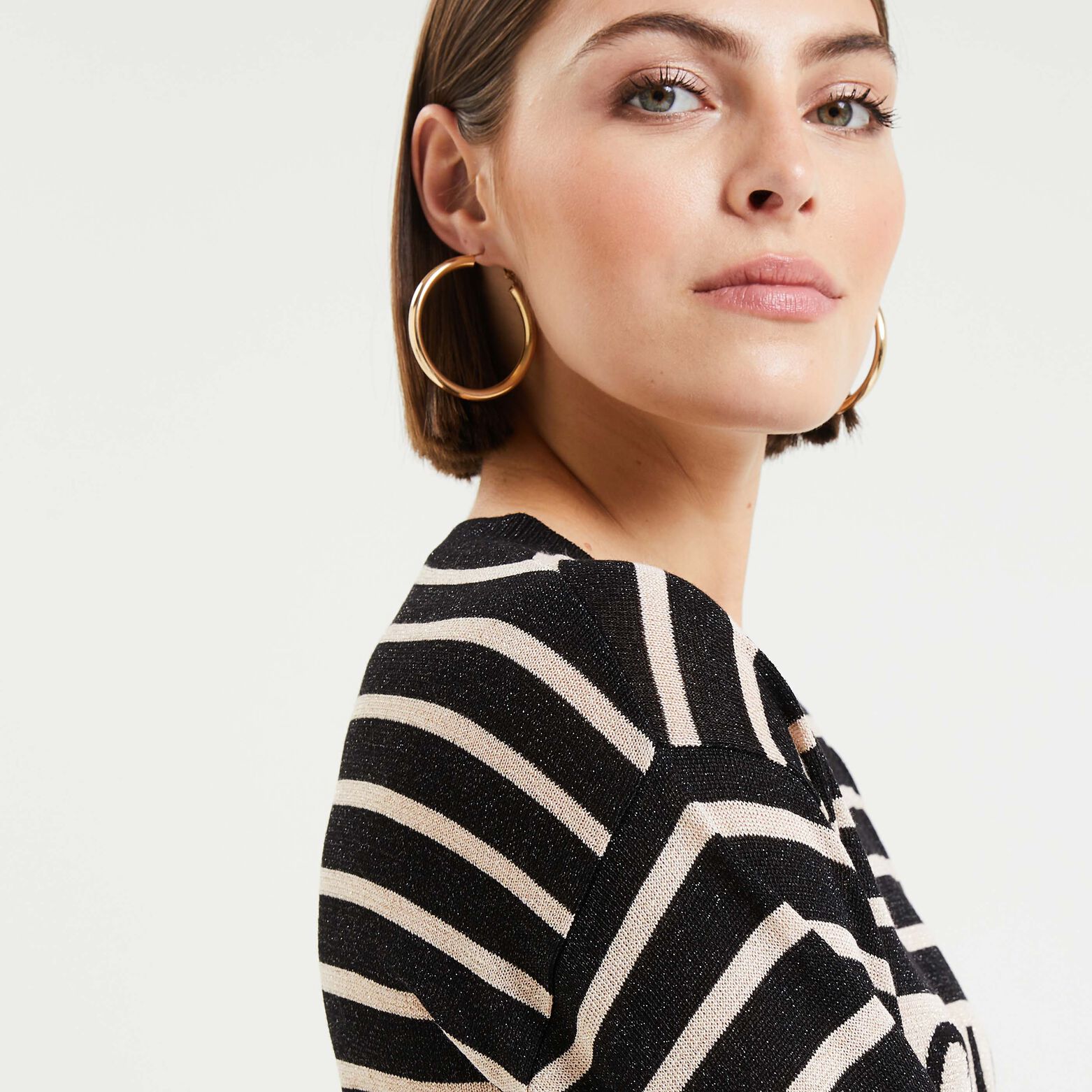 Pull lurex rayé rock