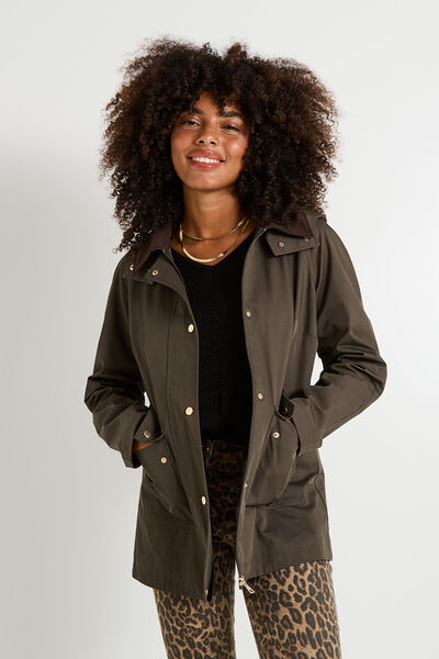 Manteau déperlant capuche amovible femme
