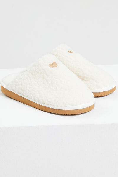 Chaussons en bouclette femme