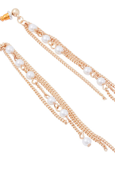 Boucles d'oreilles chaînes perles