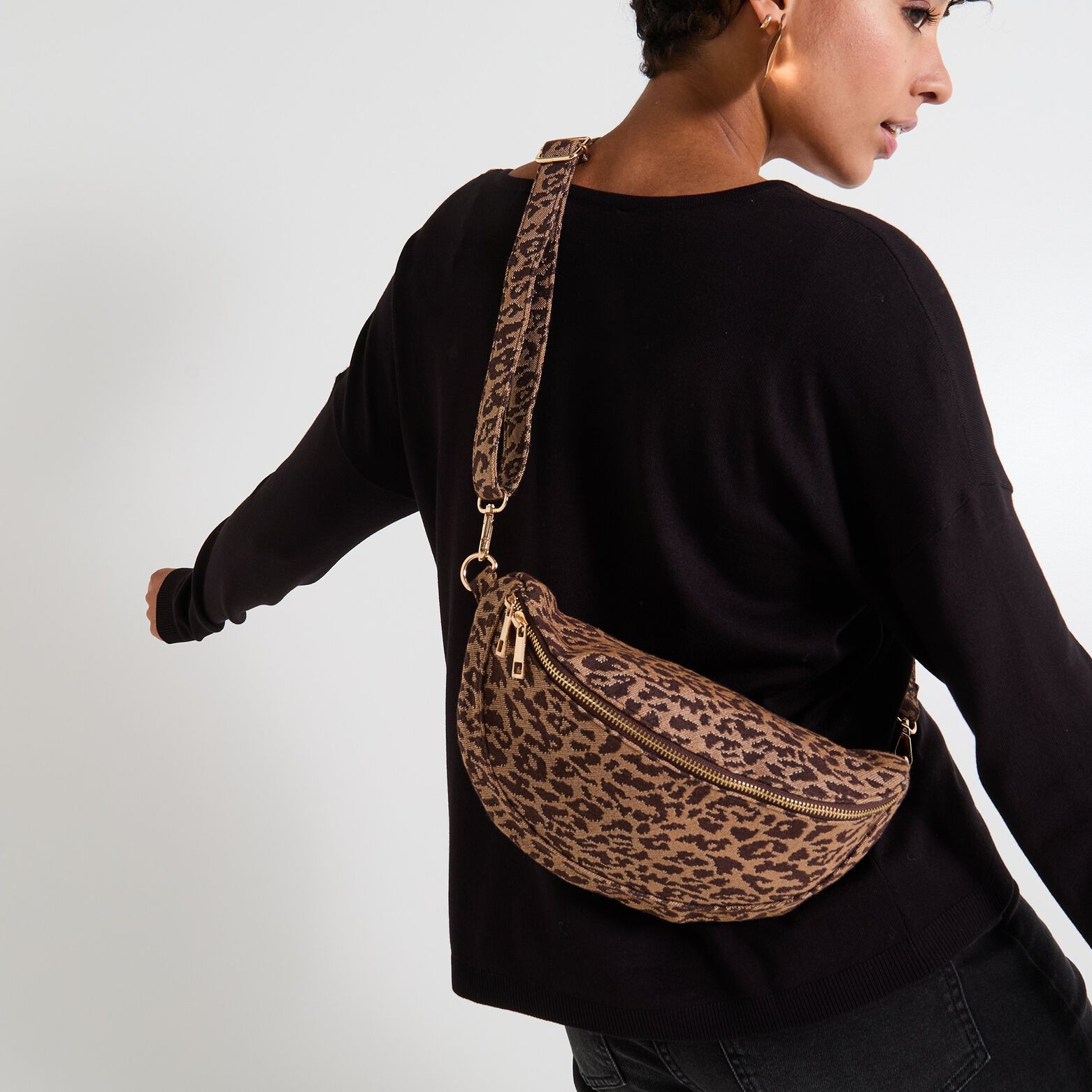 Sac banane imprimé léopard femme
