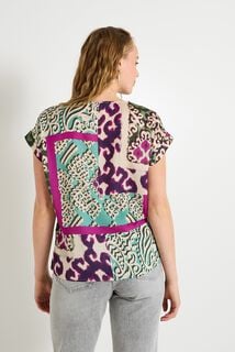Blouse col rond femme