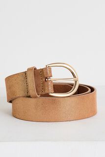 Ceinture croûte de cuir irisé femme