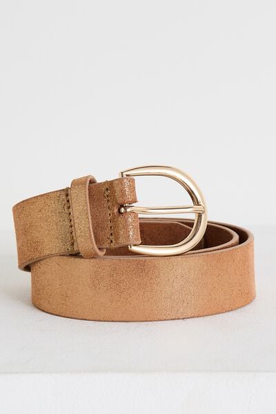 Ceinture croûte de cuir irisé femme