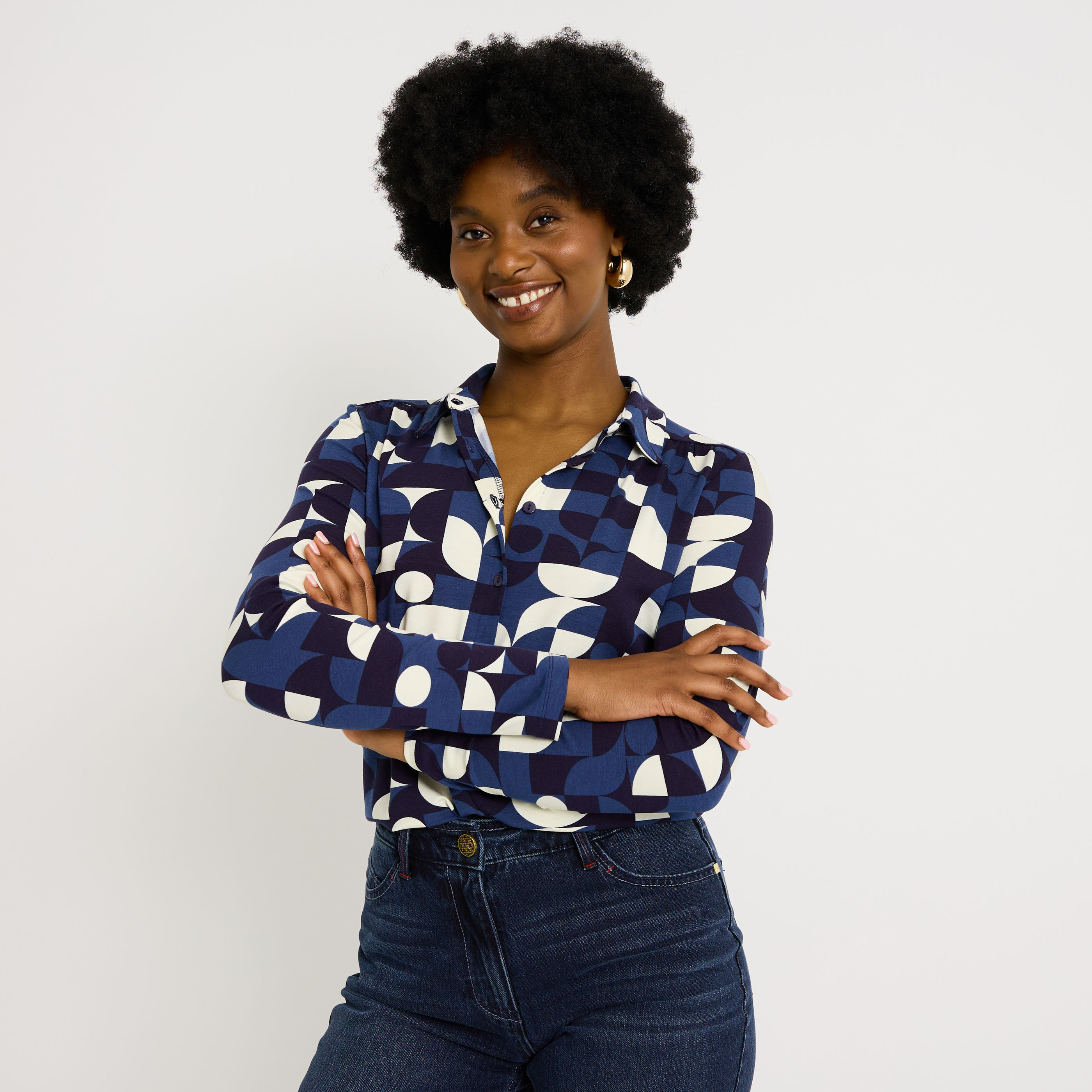 Chemise maille fluide femme