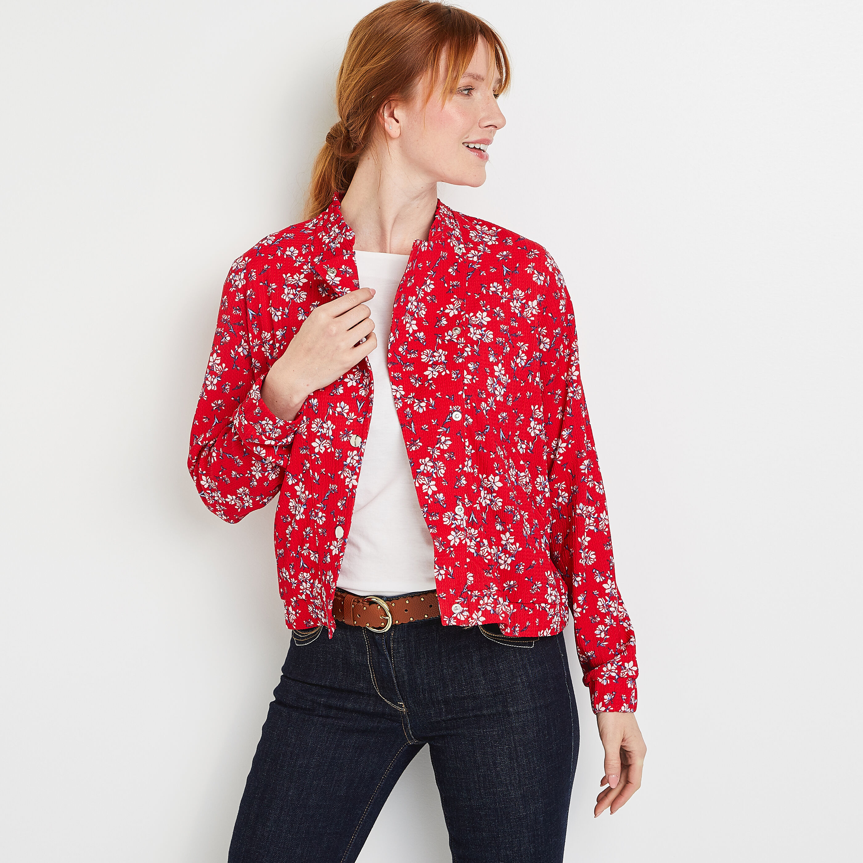 Blouson femme fleuri outlet