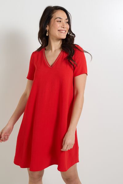 Robe col V femme