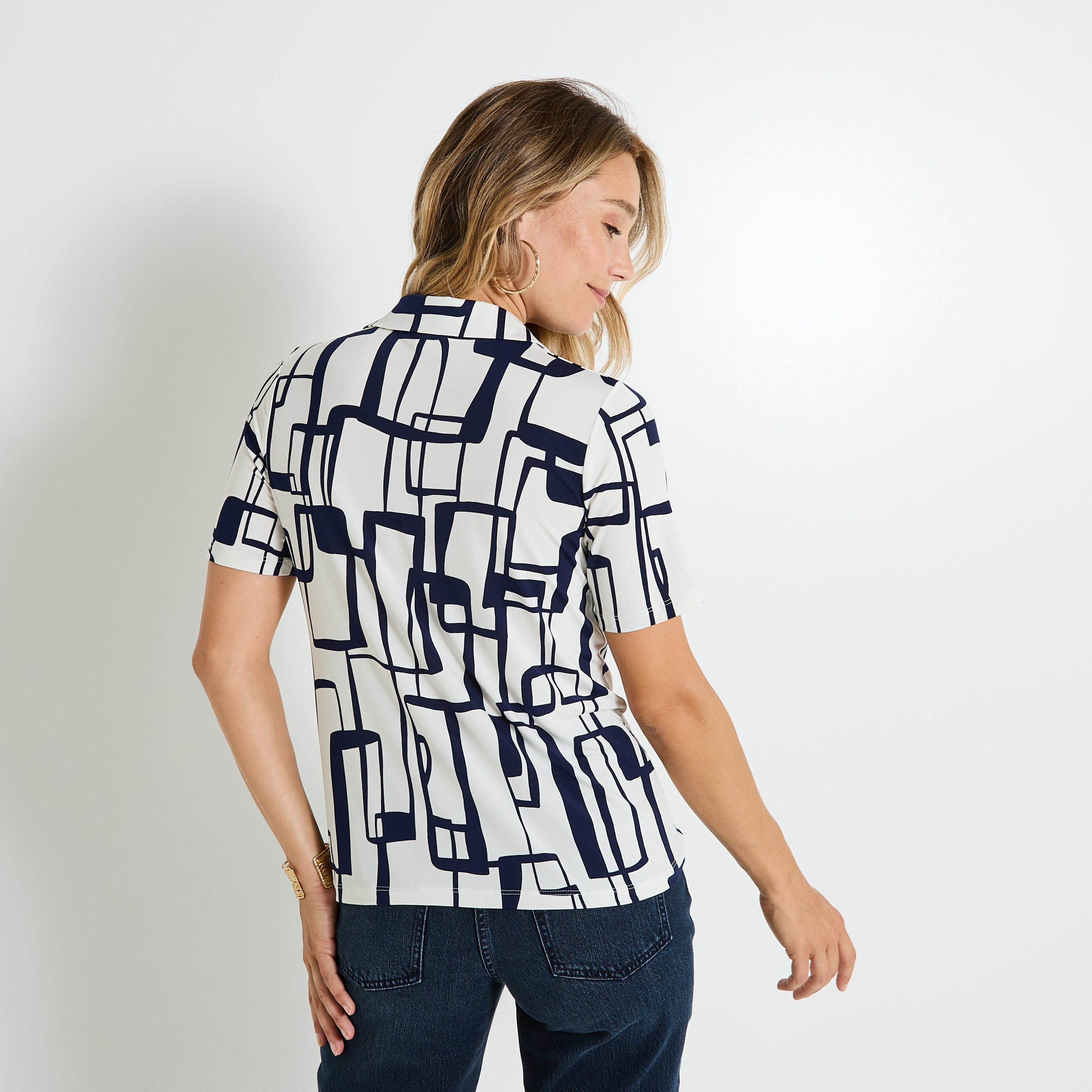 Chemise fluide en maille femme