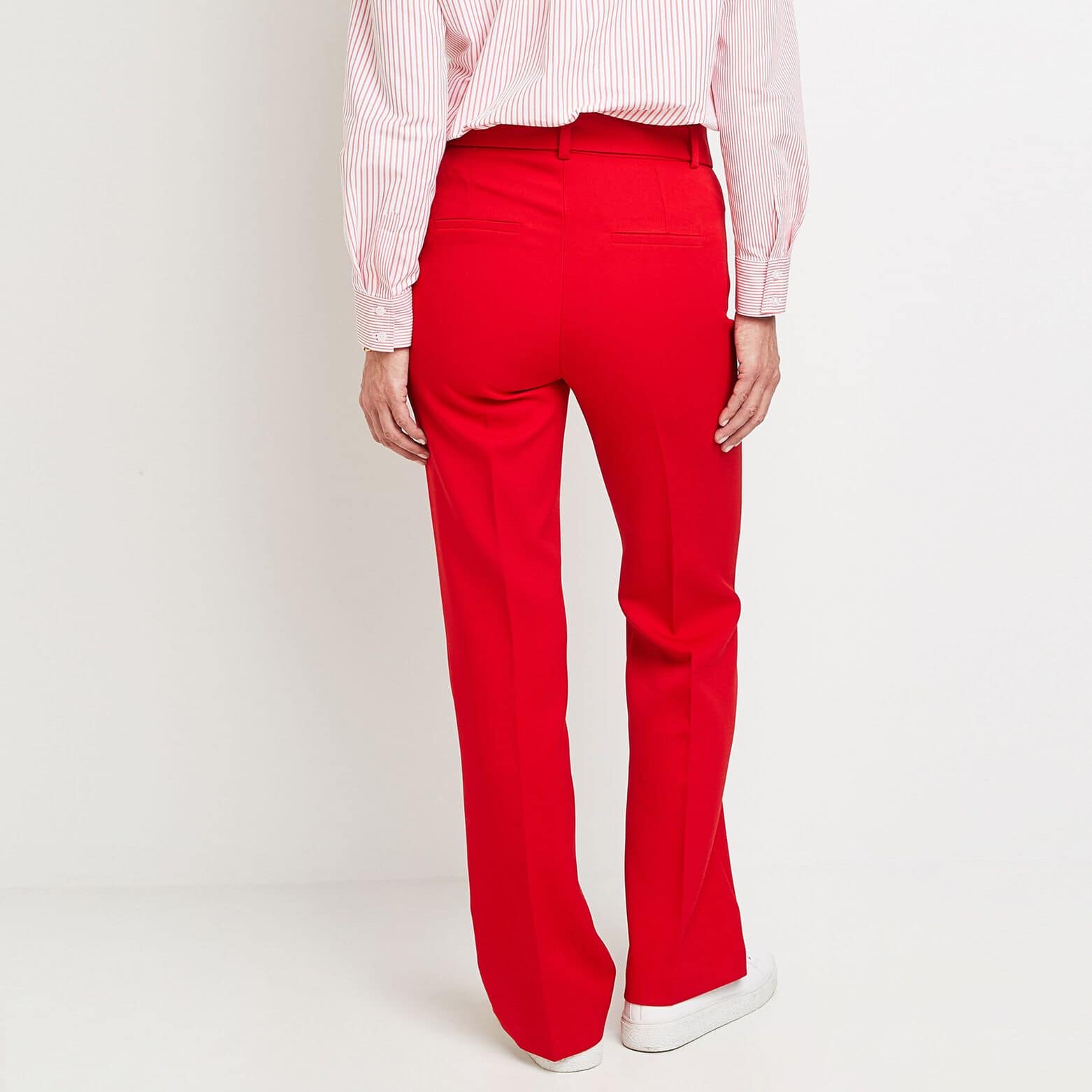 Pantalon flare rouge femme