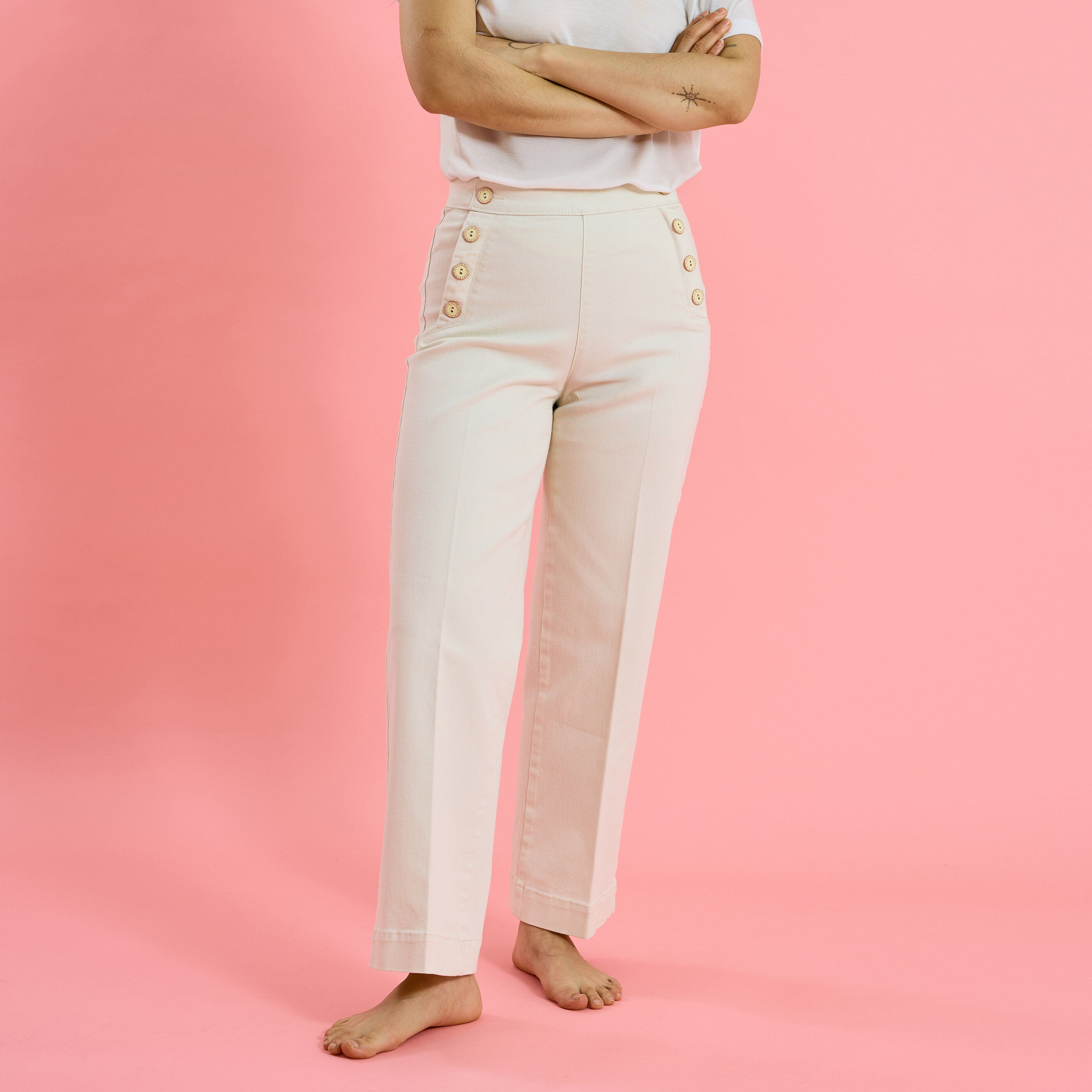 Jean flare POMPON F02 femme