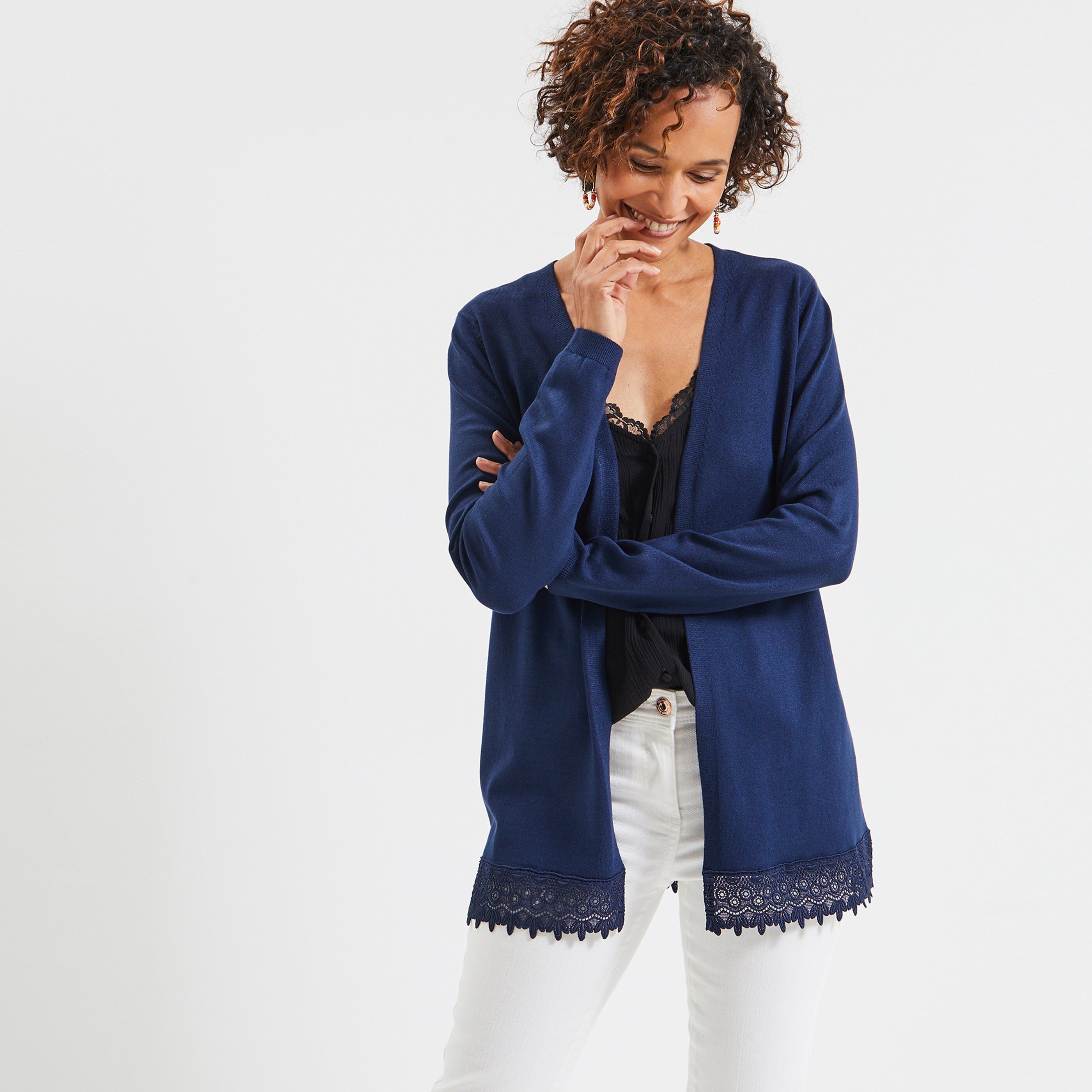 Gilet mi long femme MARINE Graindemalice