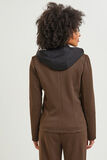 Veste en maille à capuche femme