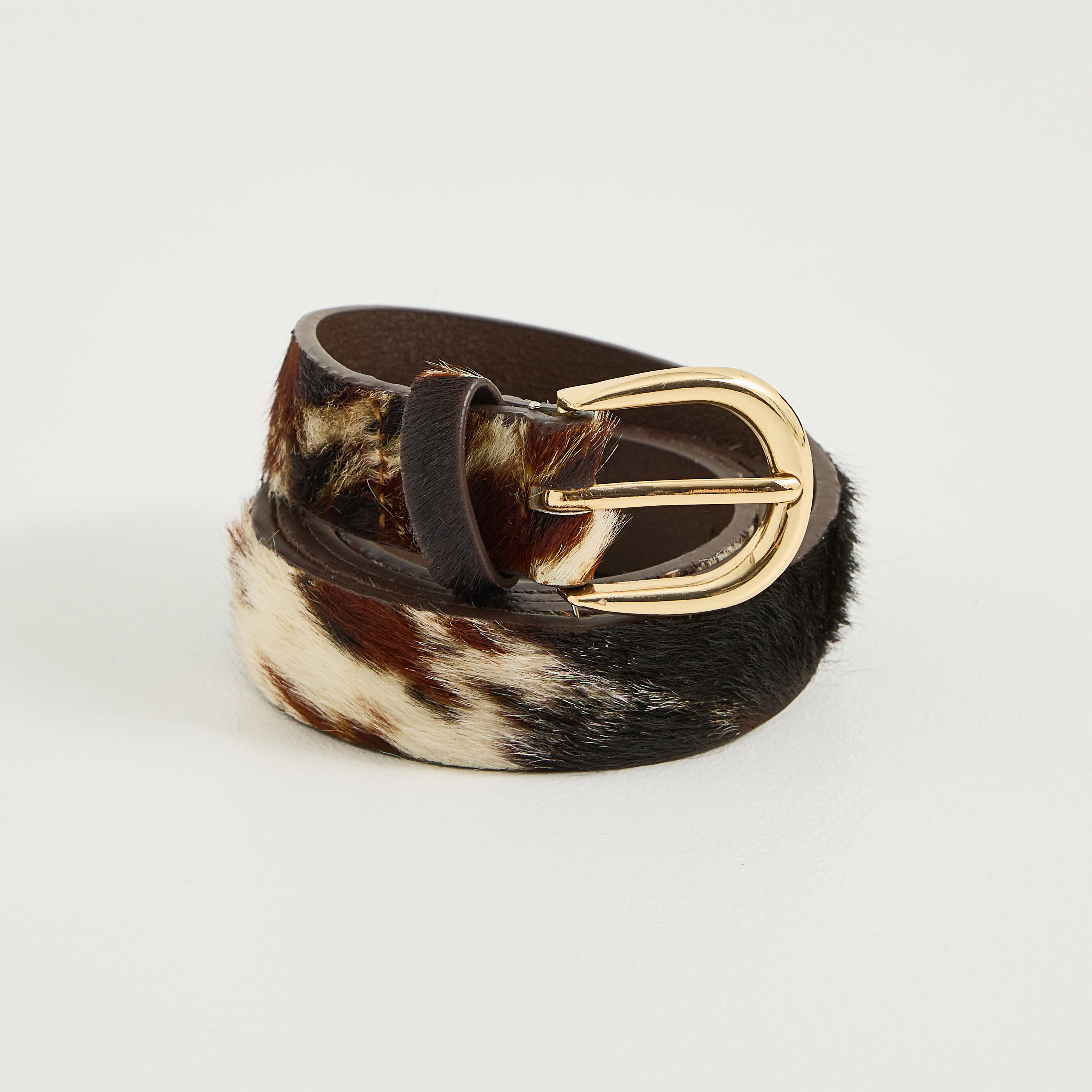 Ceinture imprim&eacute; vache femme