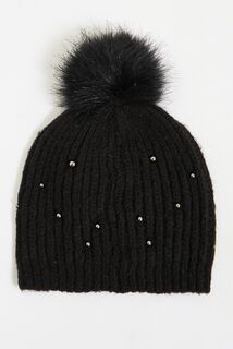 Bonnet pompon femme