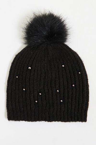 Bonnet pompon femme