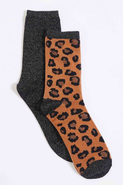 Lot de 2 paires de chaussettes fantaisie
