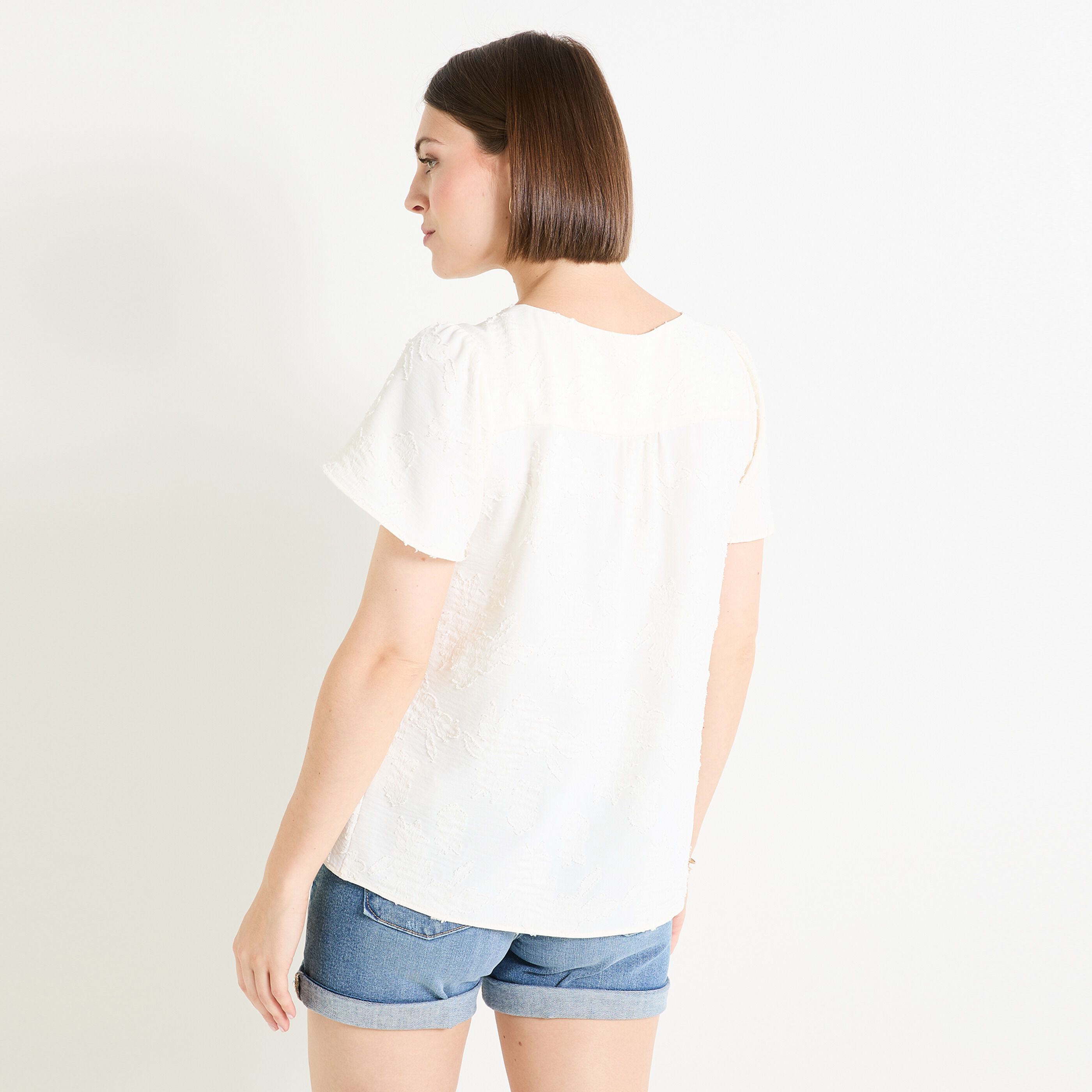 Blouse jacquard femme