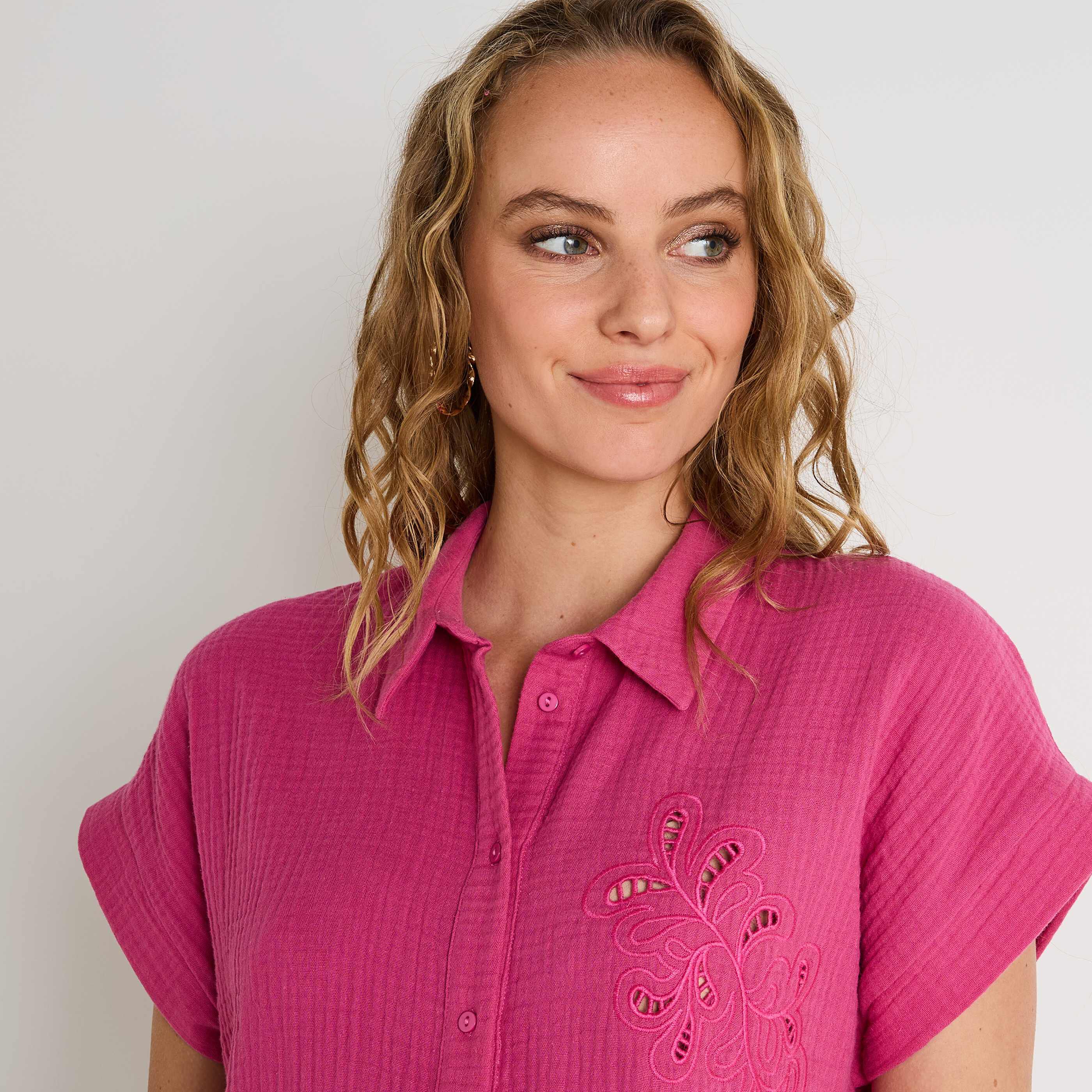 Chemise en gaze de coton femme