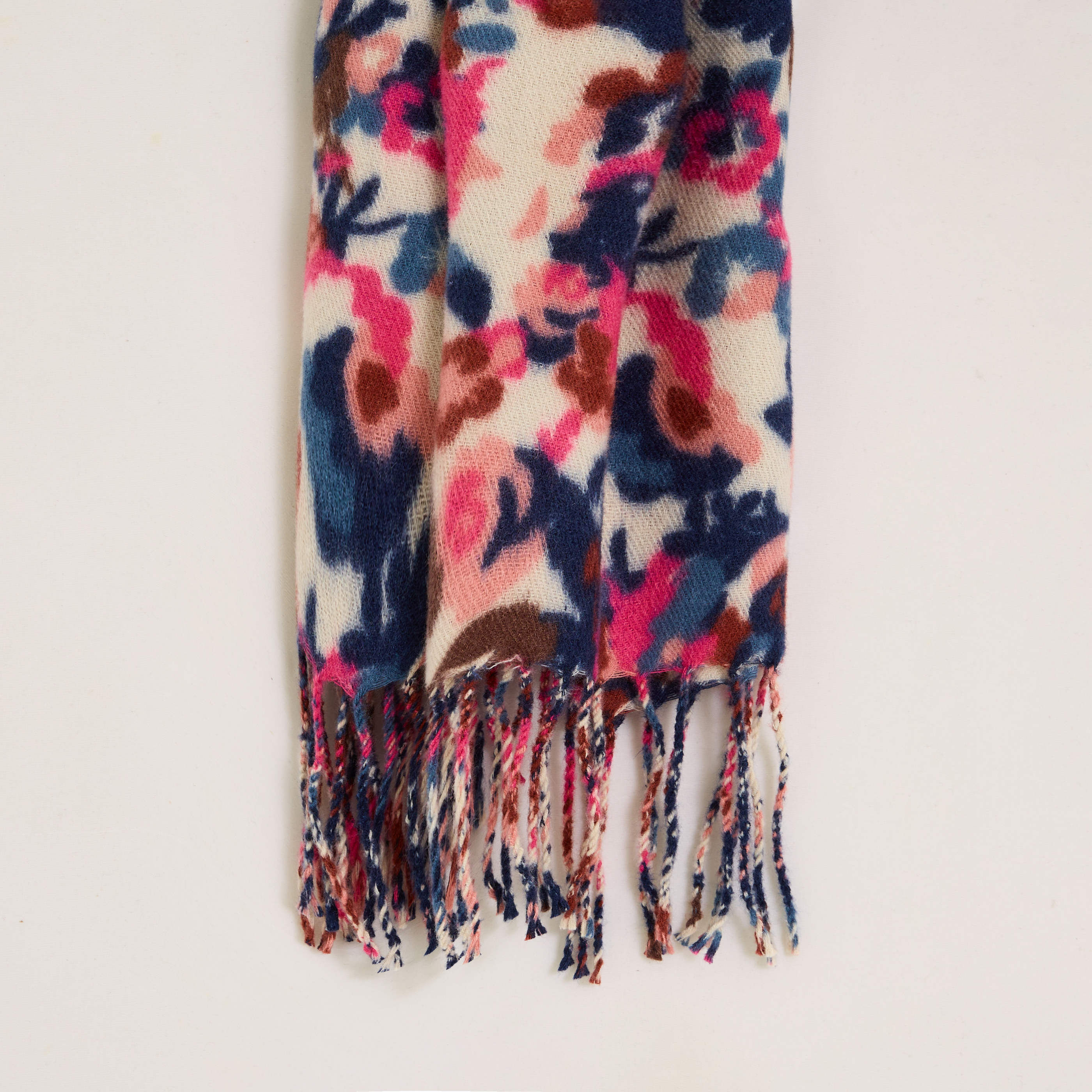 Echarpe motif fleuri femme