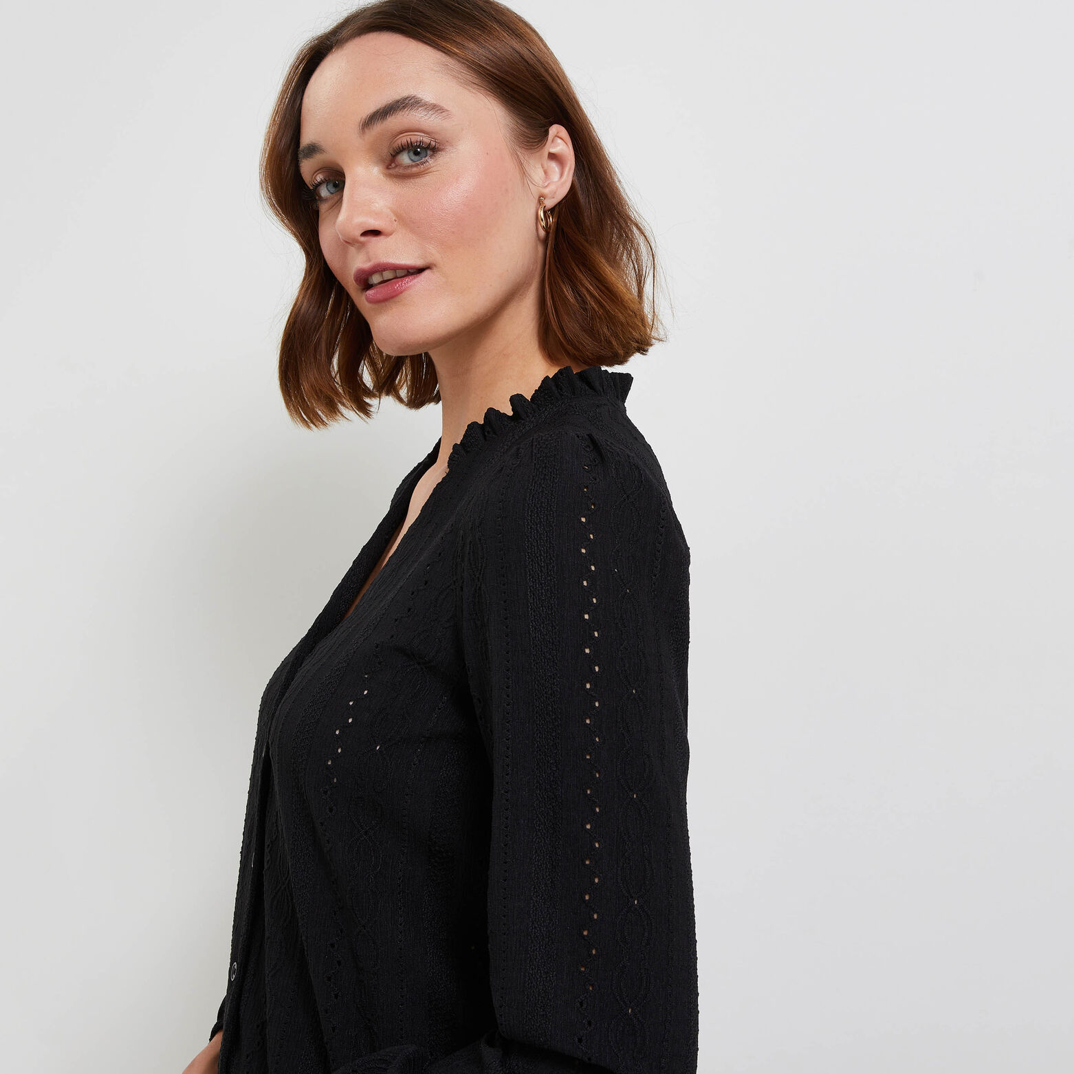 T-shirt col victorien femme