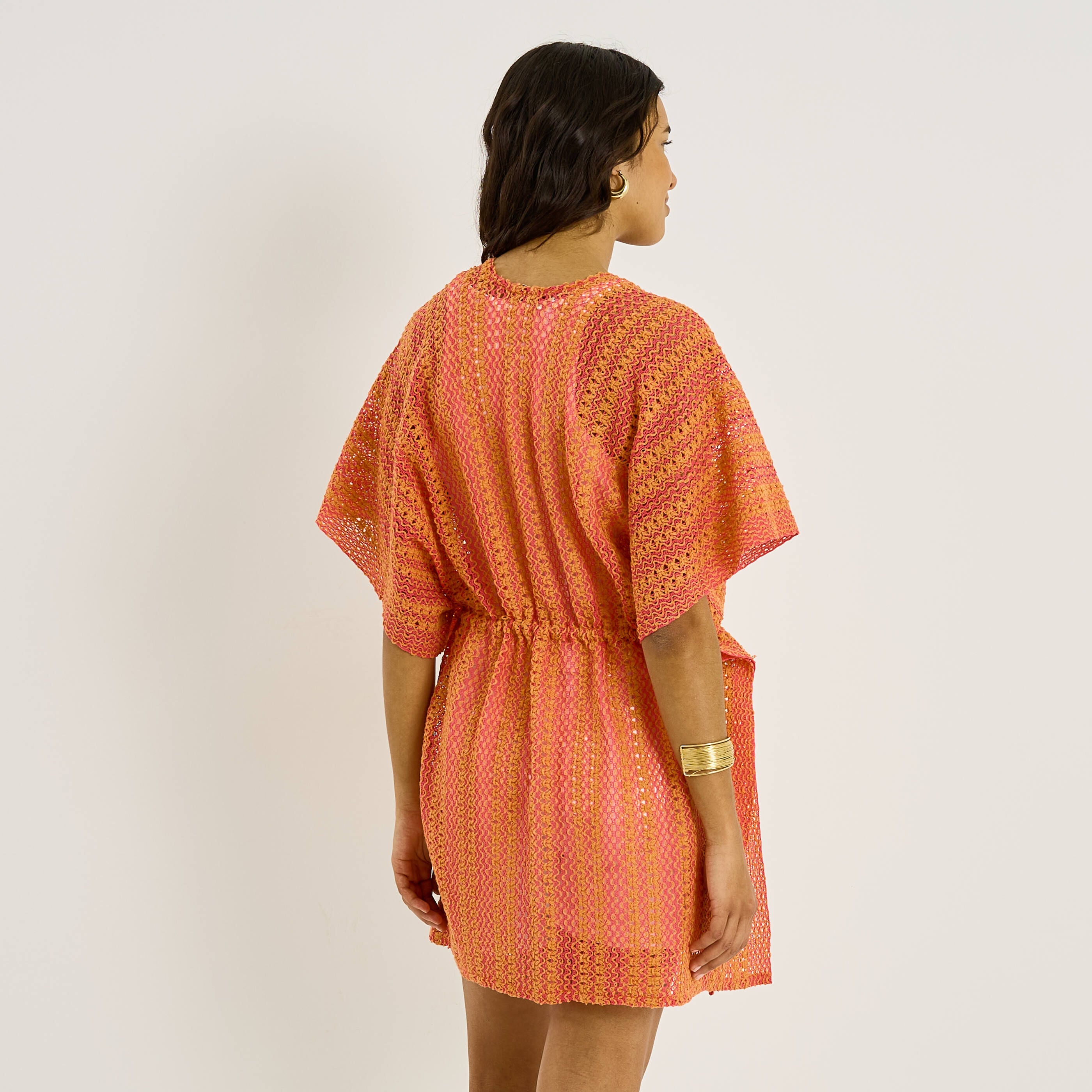 Par&eacute;o bicolore en crochet femme