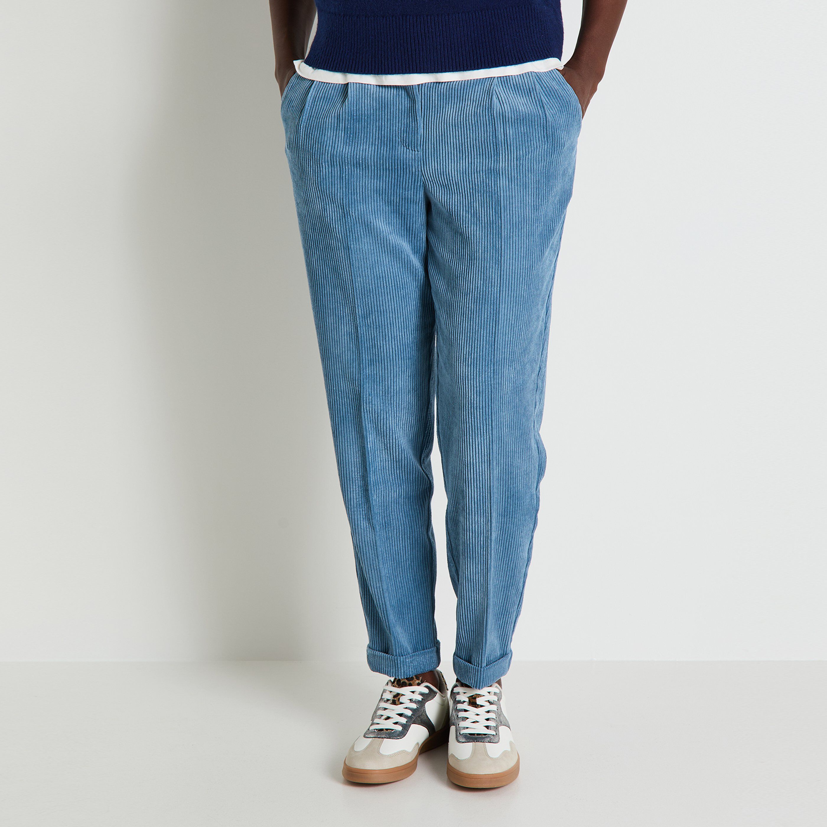 Pantalon velours femme