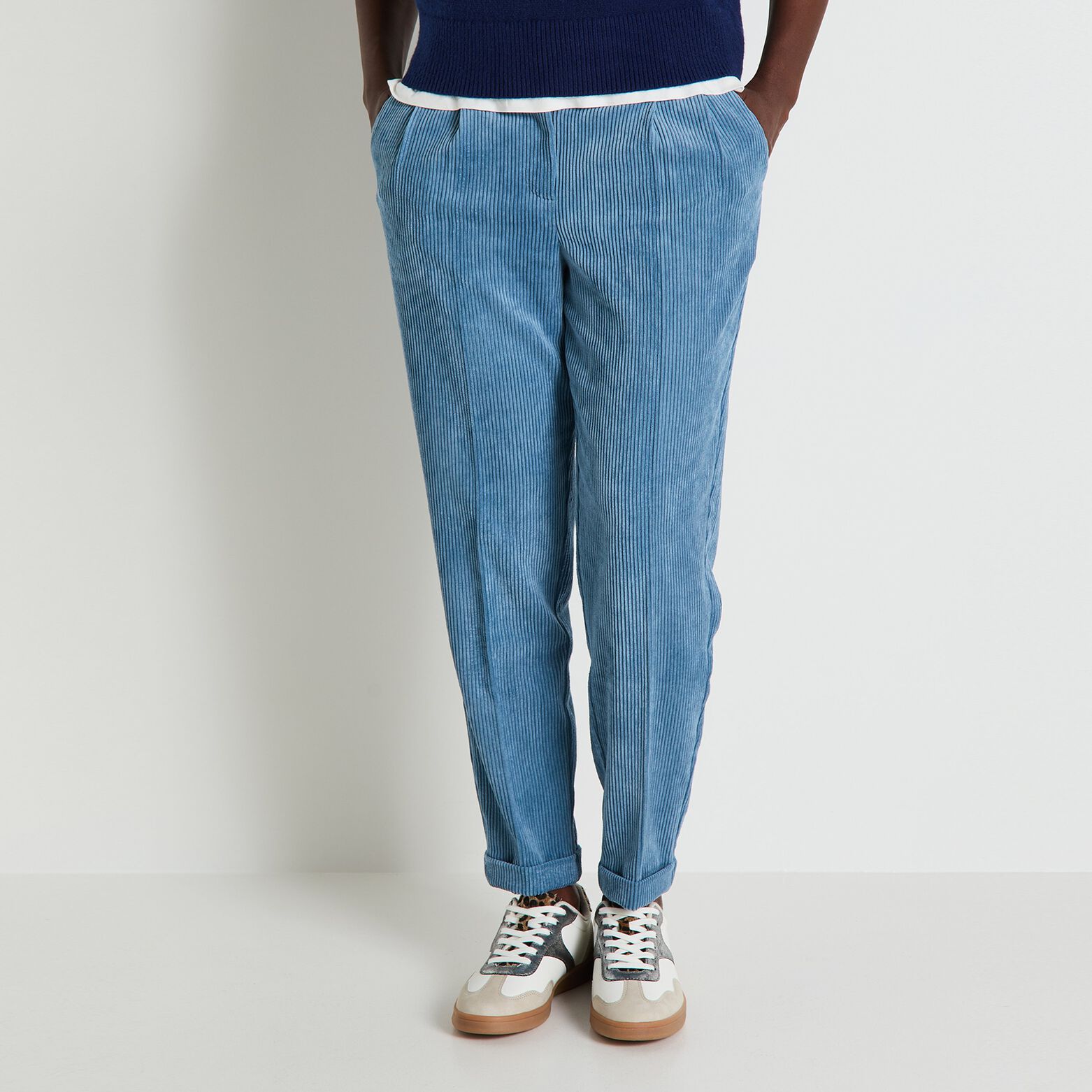 Pantalon velours femme