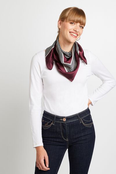 Foulard carré satiné femme