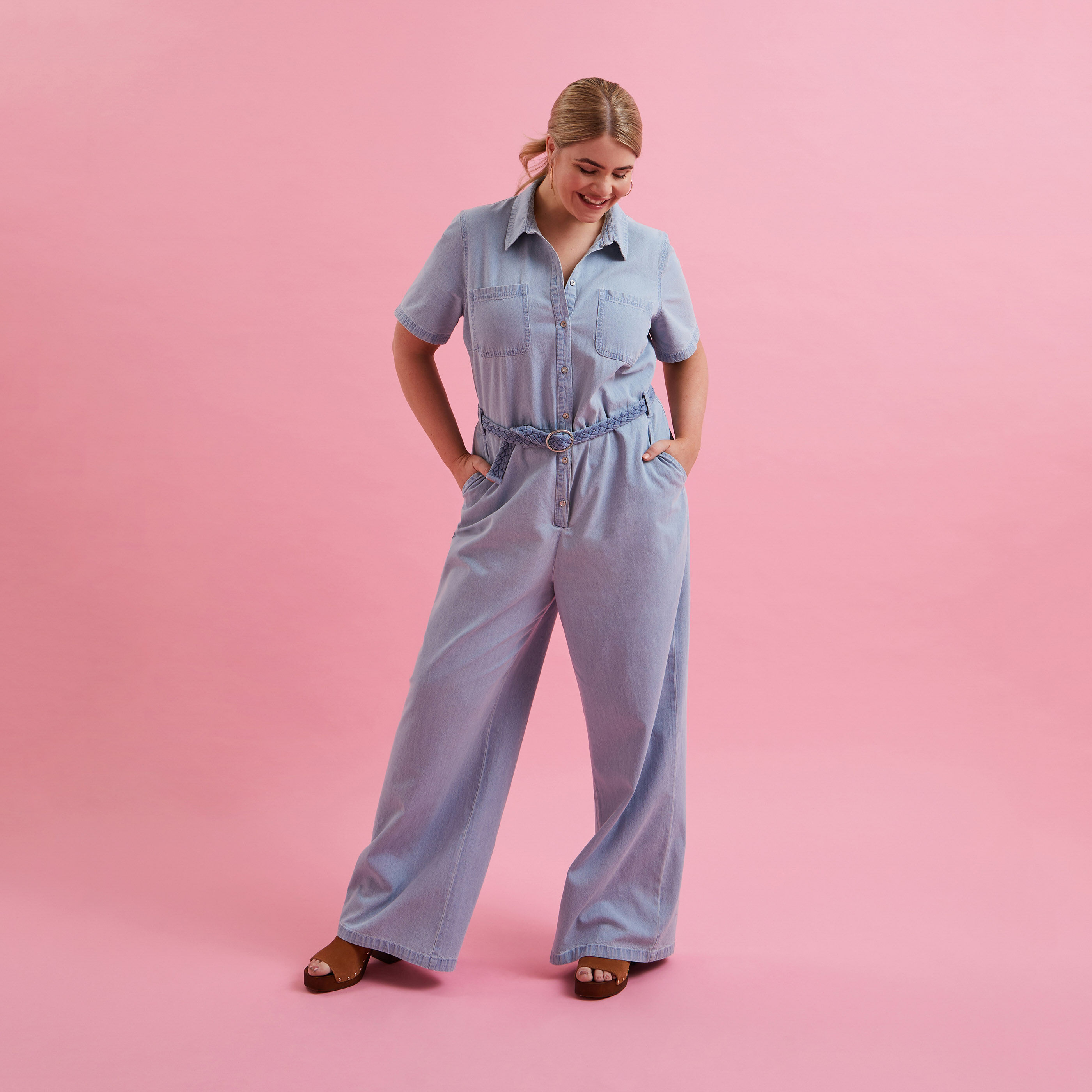 Chemise En Jean Brodée Denim Brut Femme