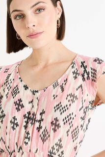 Robe longue imprimée femme