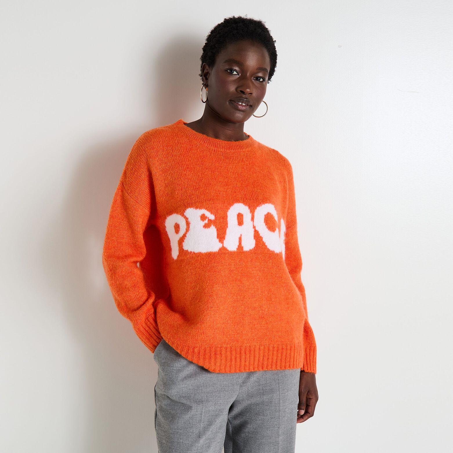 Pull col rond femme