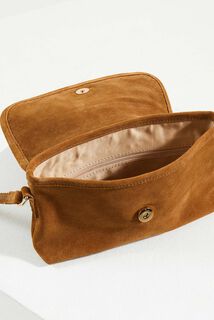 Sac souple en croûte de cuir femme