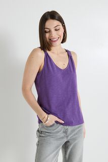 Débardeur col V femme