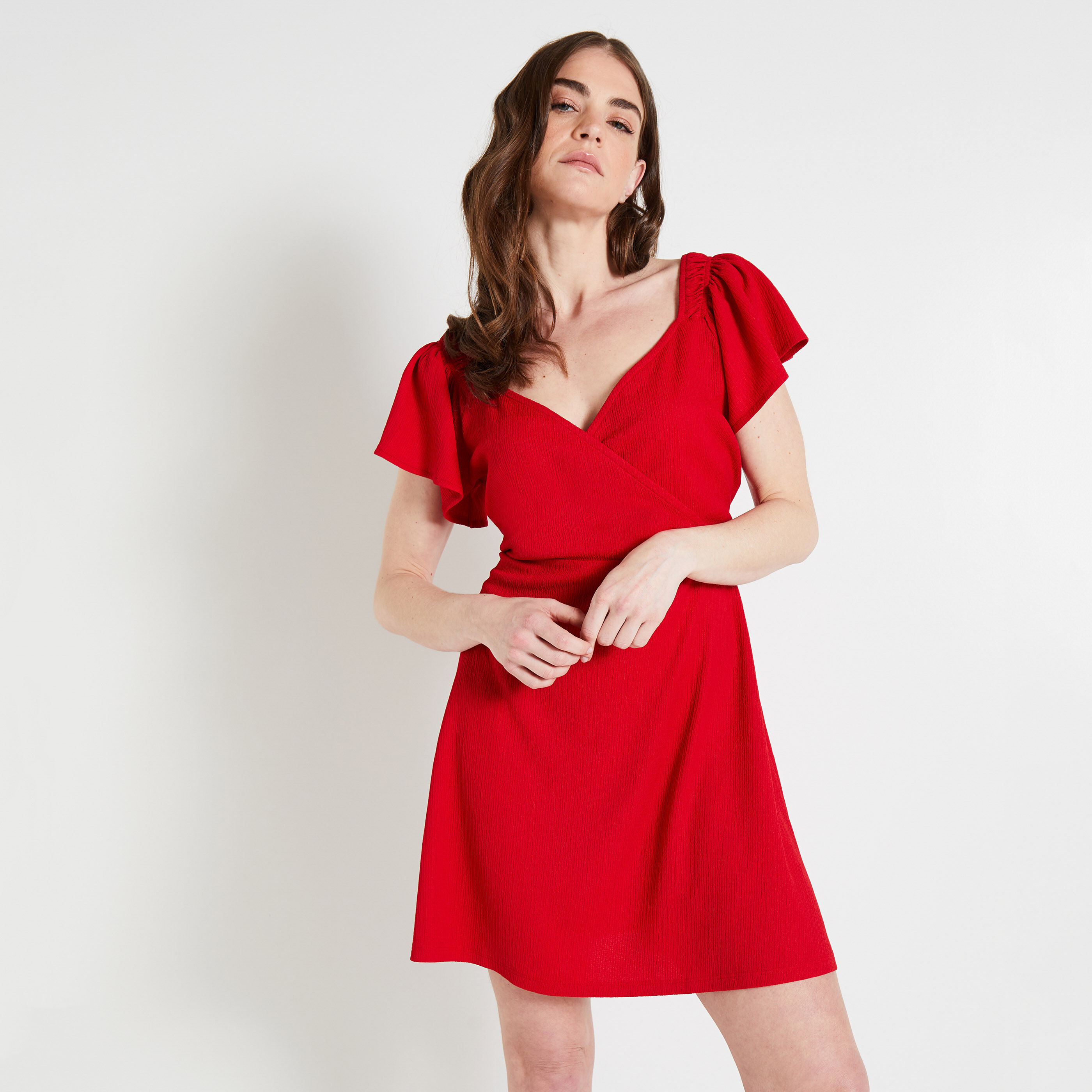 Robe cache coeur femme ROUGE Graindemalice