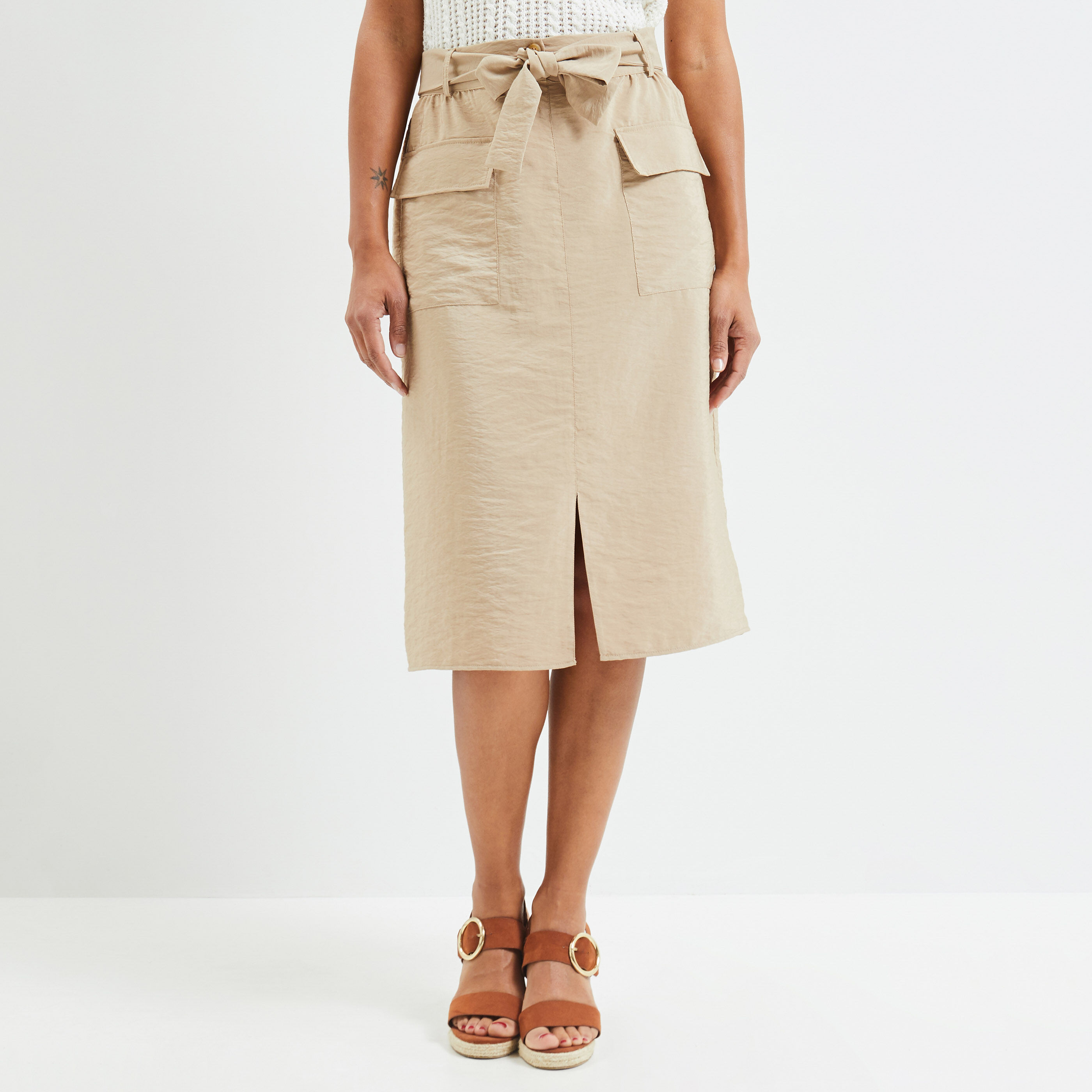 Jupe longue femme BEIGE Graindemalice