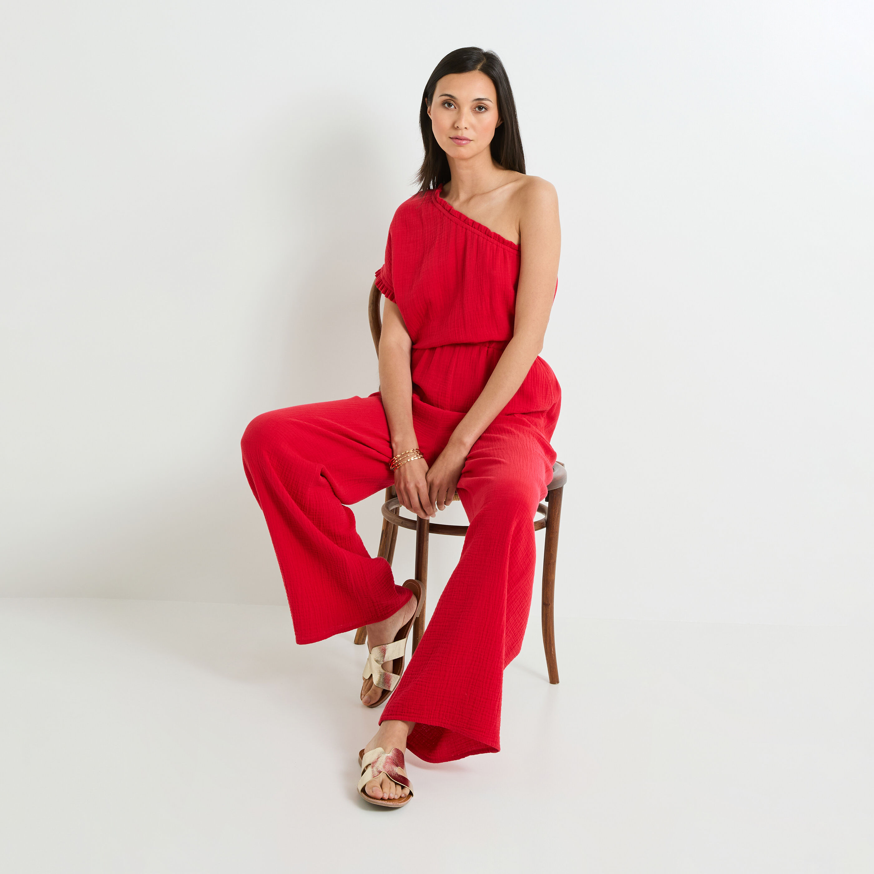 Combinaison gaze de coton femme