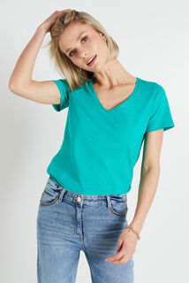 Tshirt basique col V femme