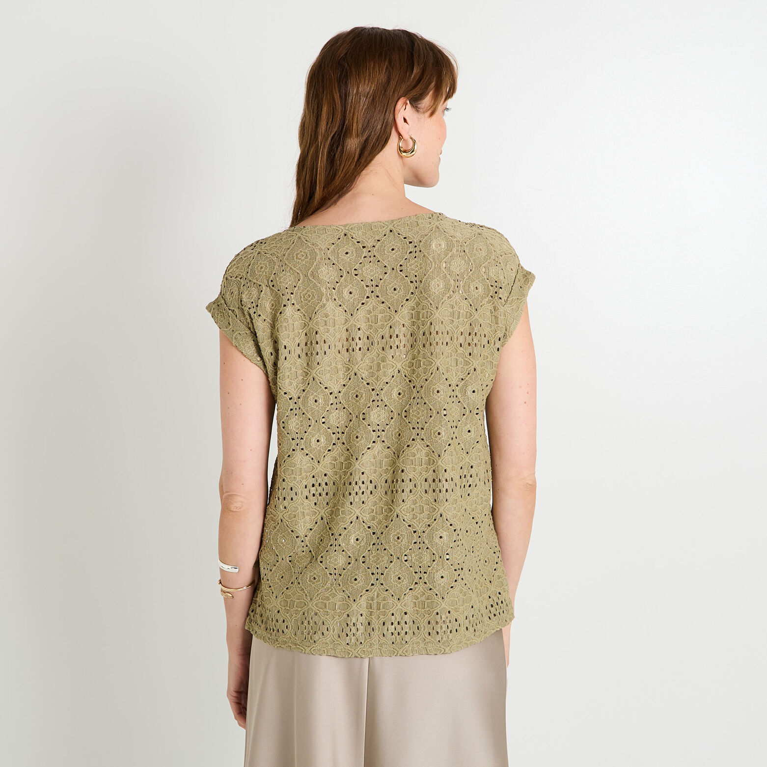 T-shirt col V femme