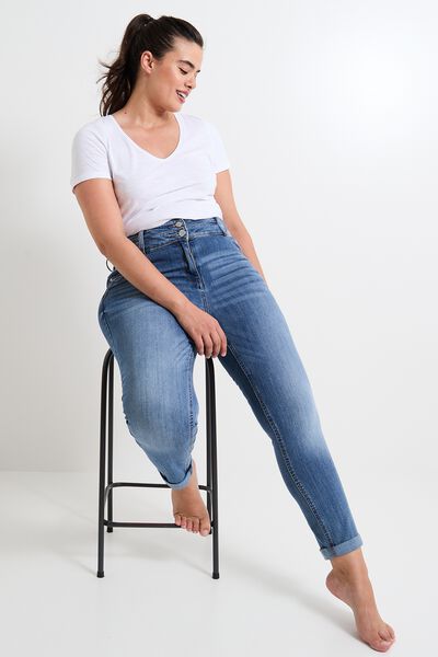Jean raccourci taille haute HANOI femme