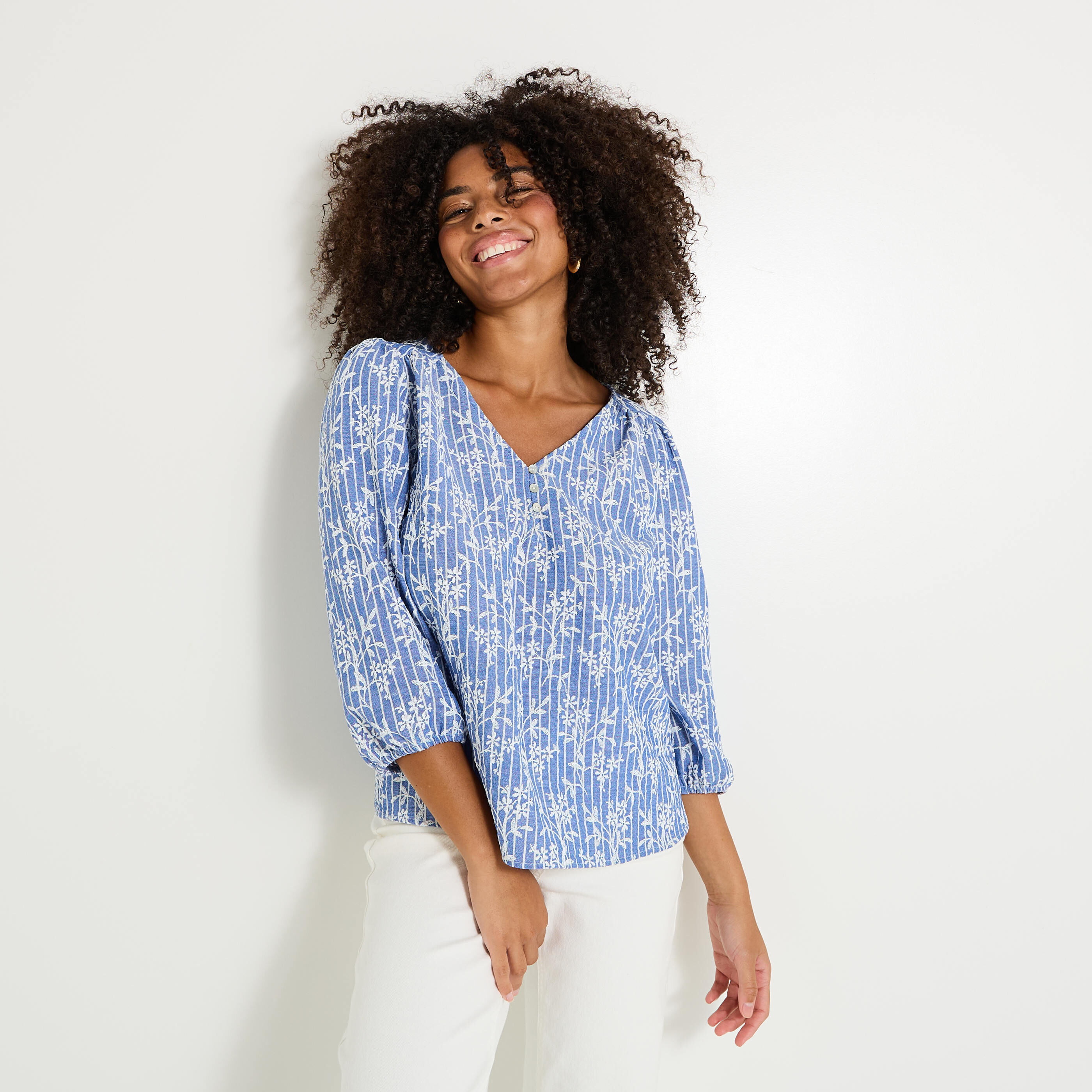 Blouse imprim&eacute;e femme