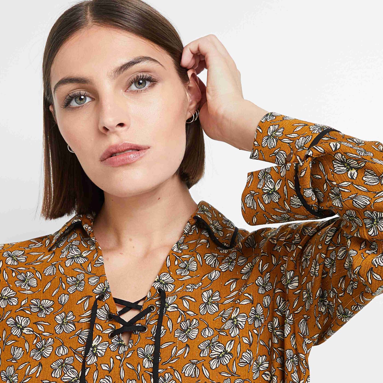 Blouse imprimé fleuri femme