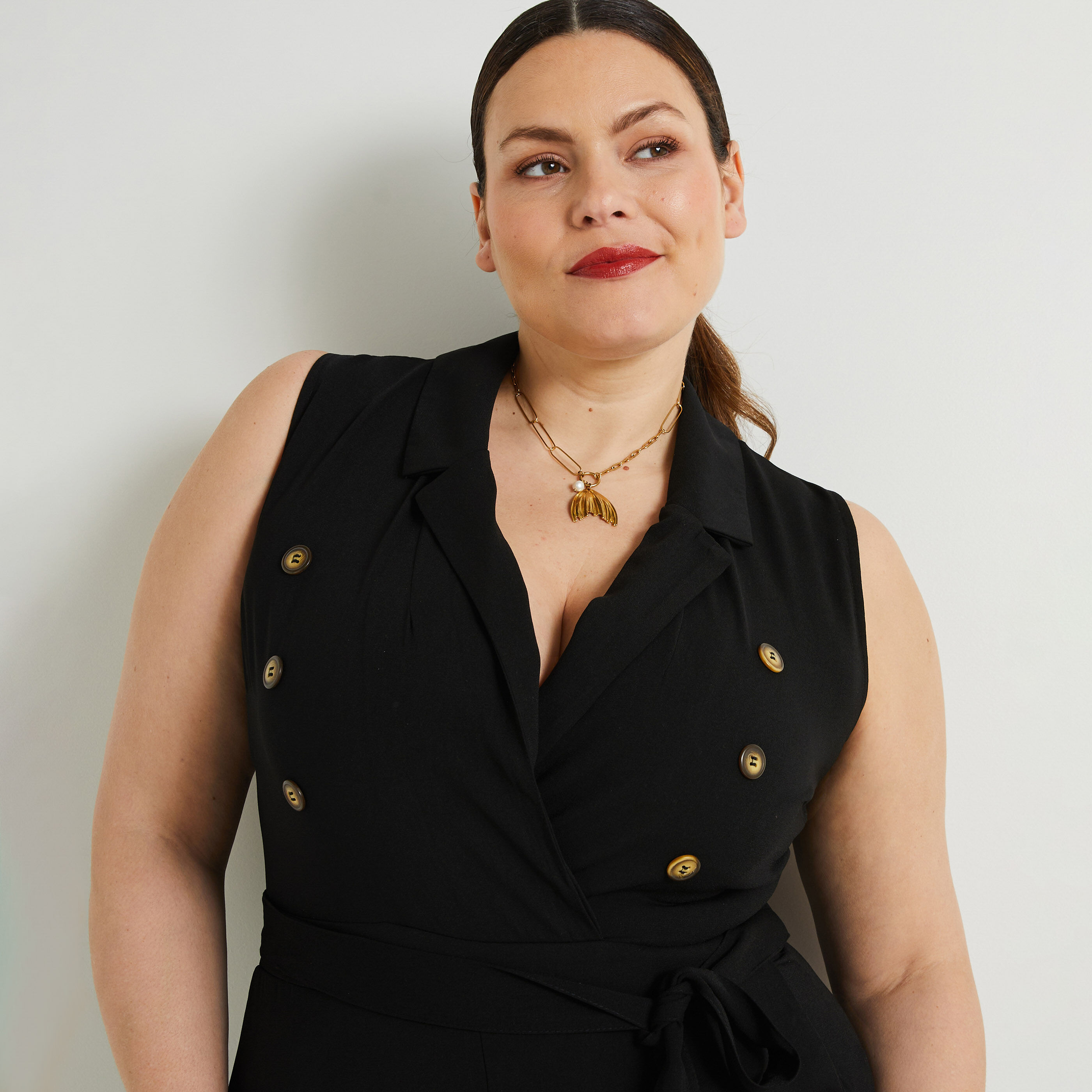 Combishort sans manches femme