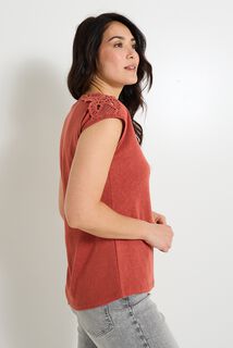 T-shirt col V femme