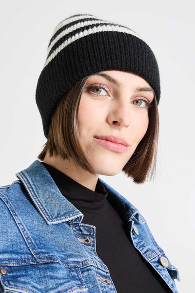 Bonnet rayé femme