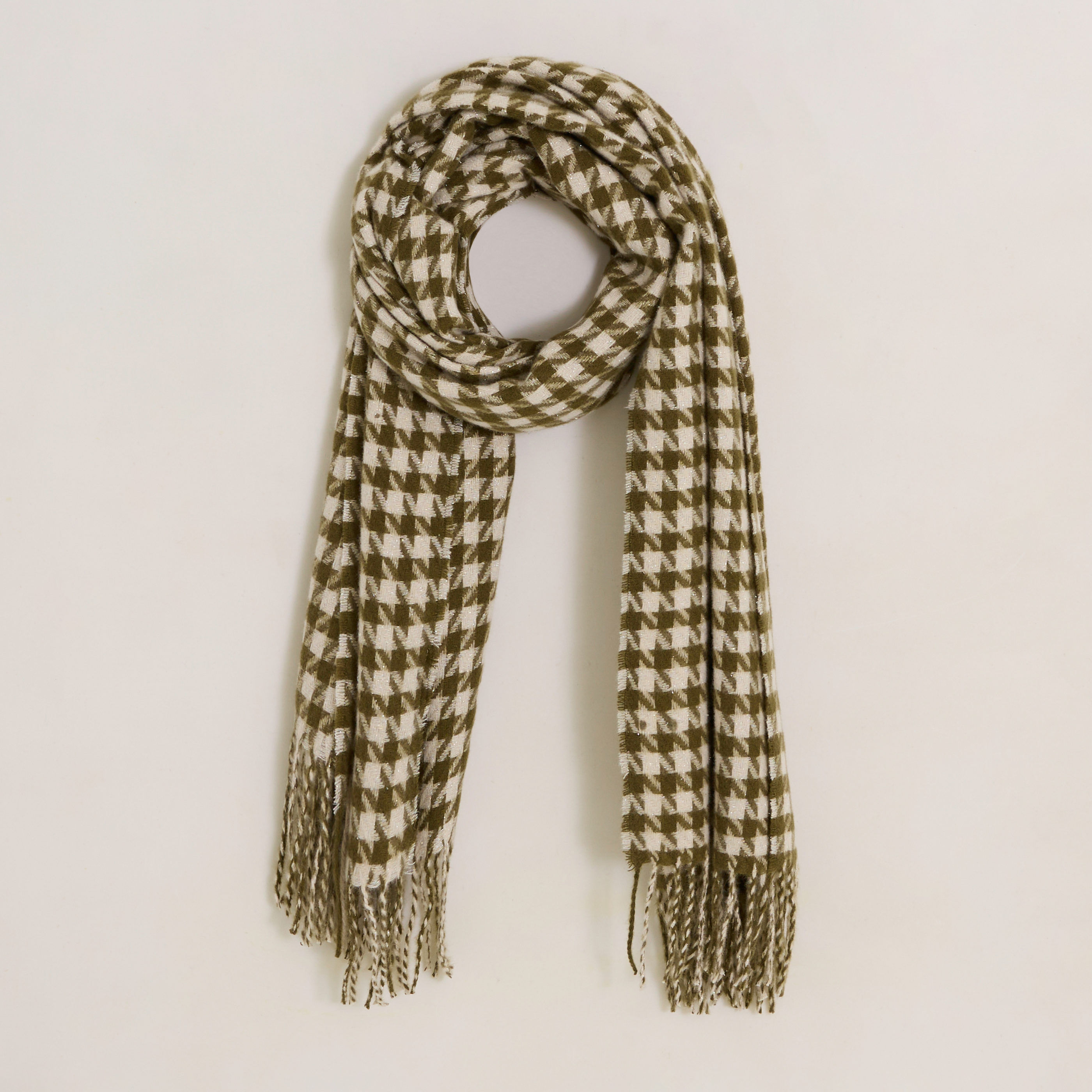 &Eacute;charpe motif pied-de-coq femme