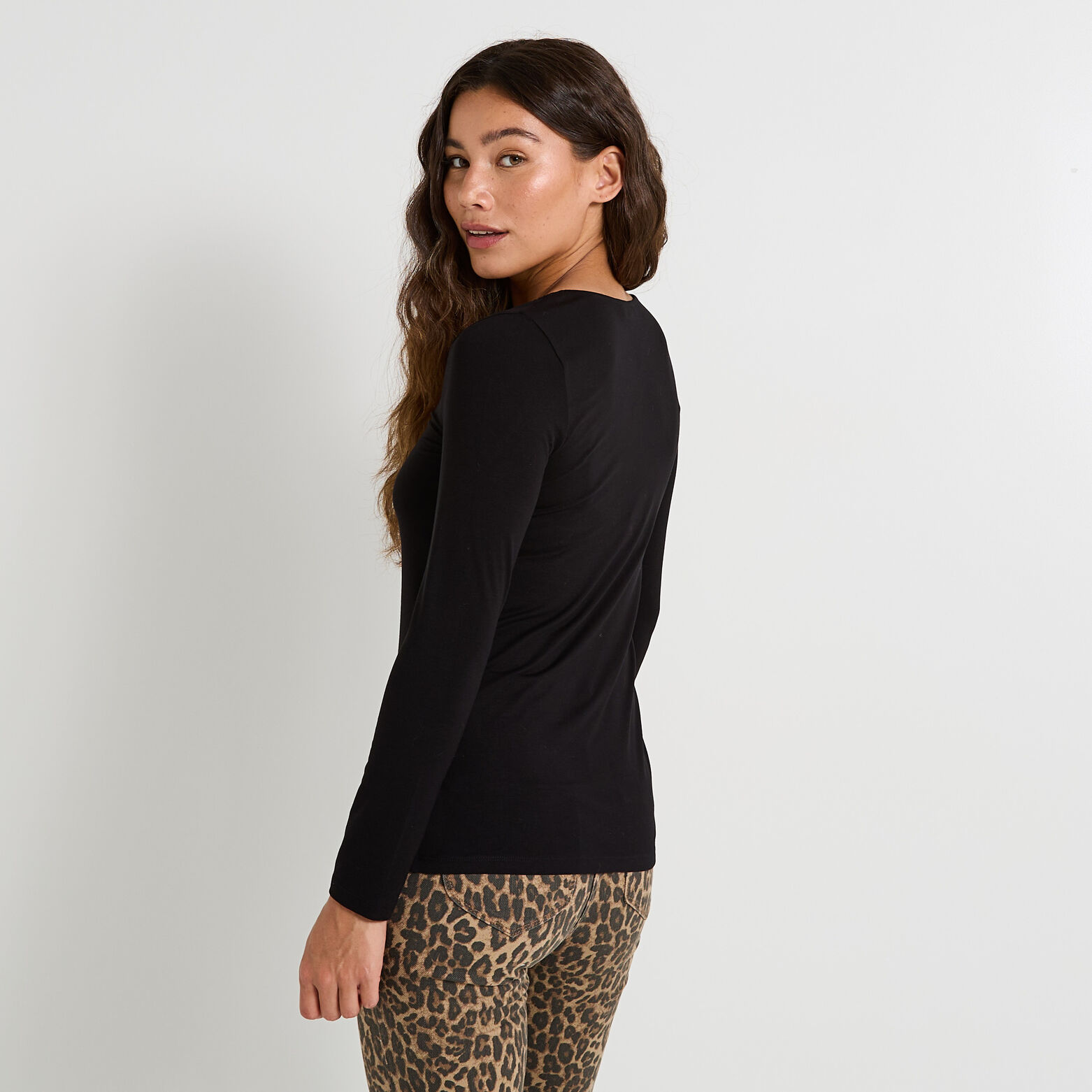T-shirt col V femme