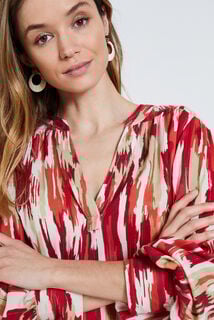 Blouse col V femme