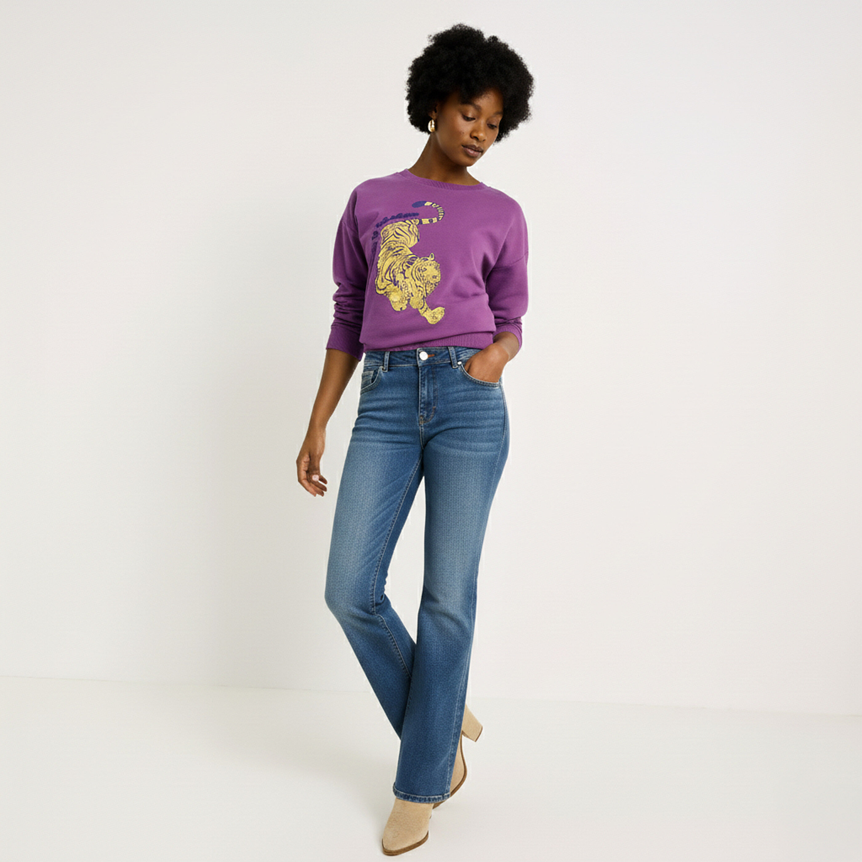 Sweat col rond femme