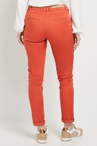 Pantalon chino avec ceinture femme