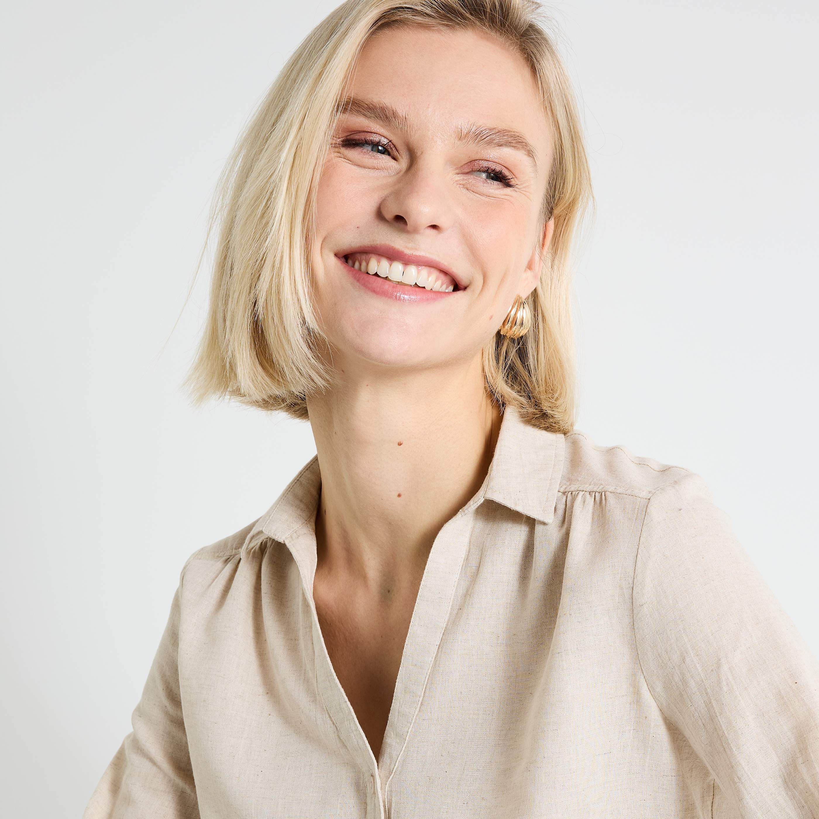 Blouse col chemise femme